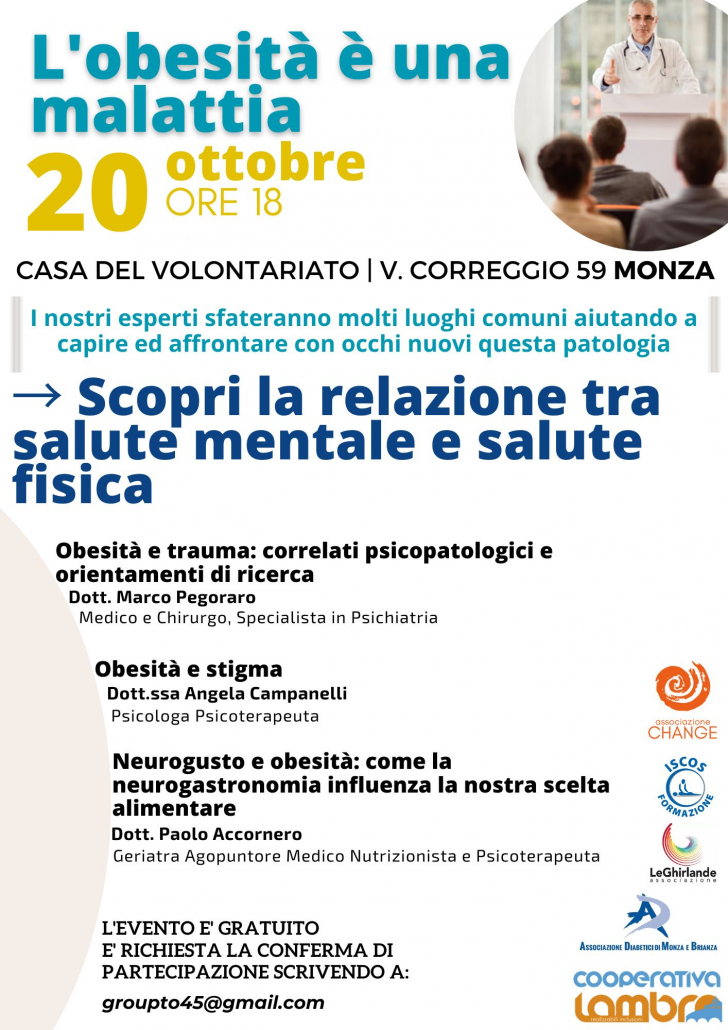 locandina seminario L'obesità è una malattia